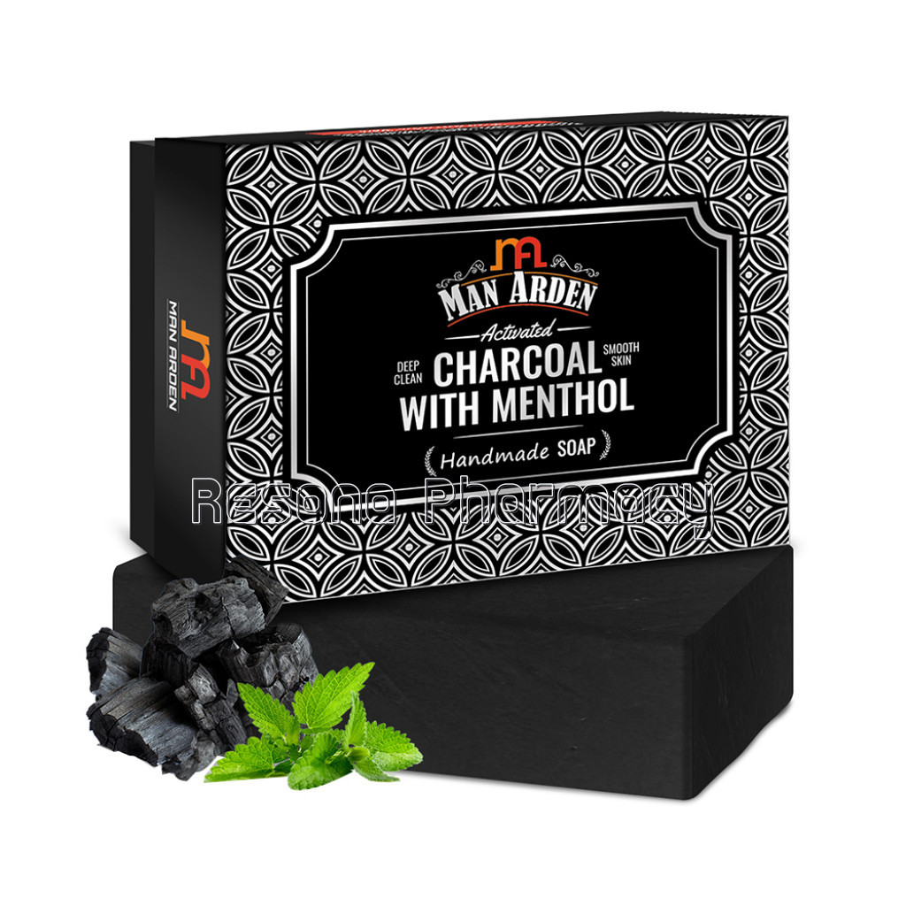 Activated Charcoal With Menthol Handmade Luxury Soap, 125Gm