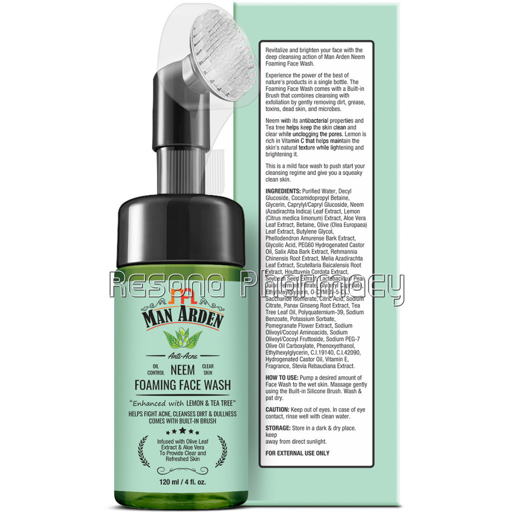 Anti Acne Neem Foaming Face Wash With Built In Brush,120Ml
