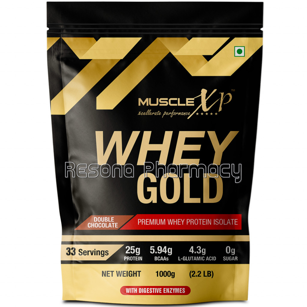 Whey Gold Protein With Digestive Enzymes, Double Chocolate, 1Kg (Pouch)