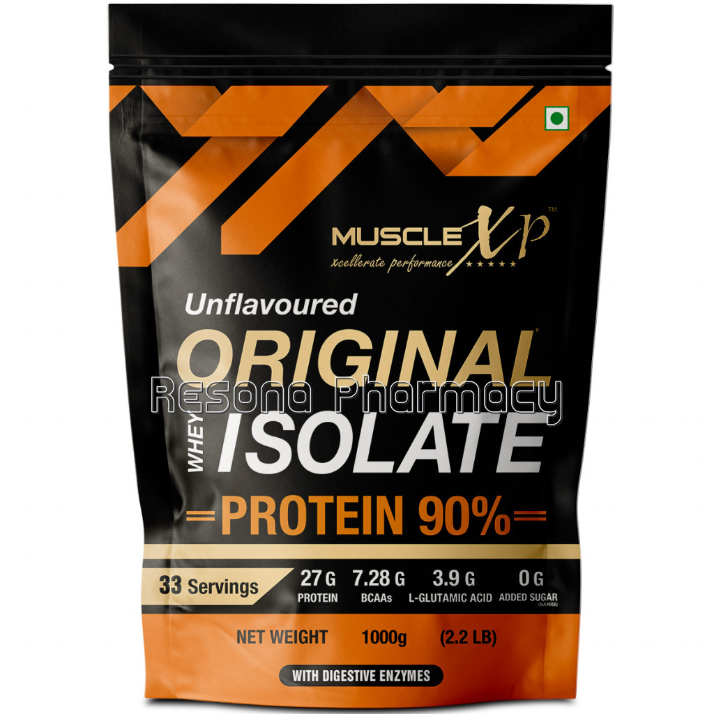Original Whey Isolate Protein 90% With Digestive Enzyme, 1Kg (Pouch)