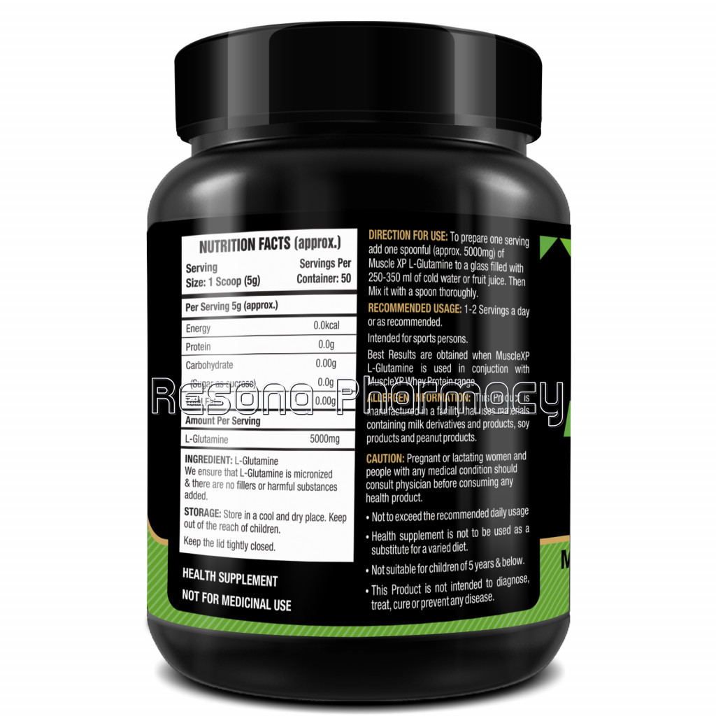 Micronized L Glutamine Powder,250Gm, Unflavored