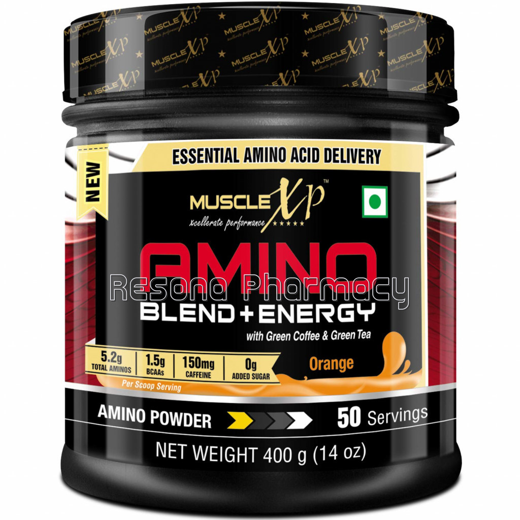 Amino Blend and Energy Powder (Pre / Intra Workout), Orange, 400G