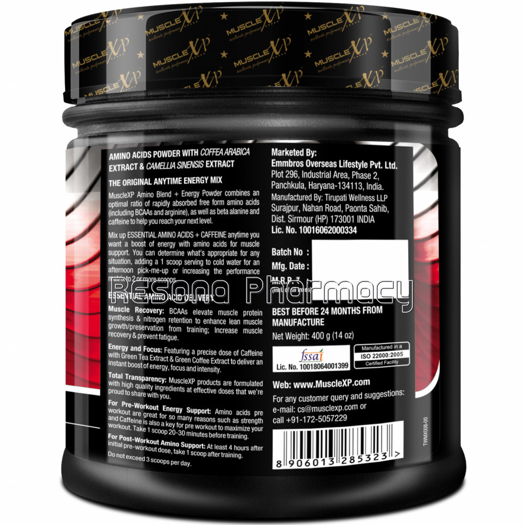 Amino Blend and Energy Powder (Pre / Intra Workout), Orange, 400G