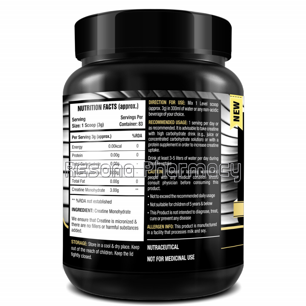Micronized Creatine Monohydrate Powder Unflavored, 250G (8.8Oz), 83 Servings