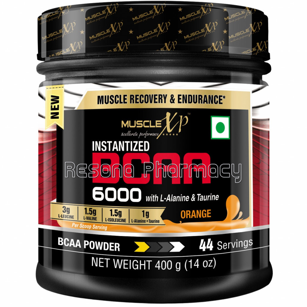 Instantized Bcaa 6000 With L Alanine and Taurine, 400Gm, Orange