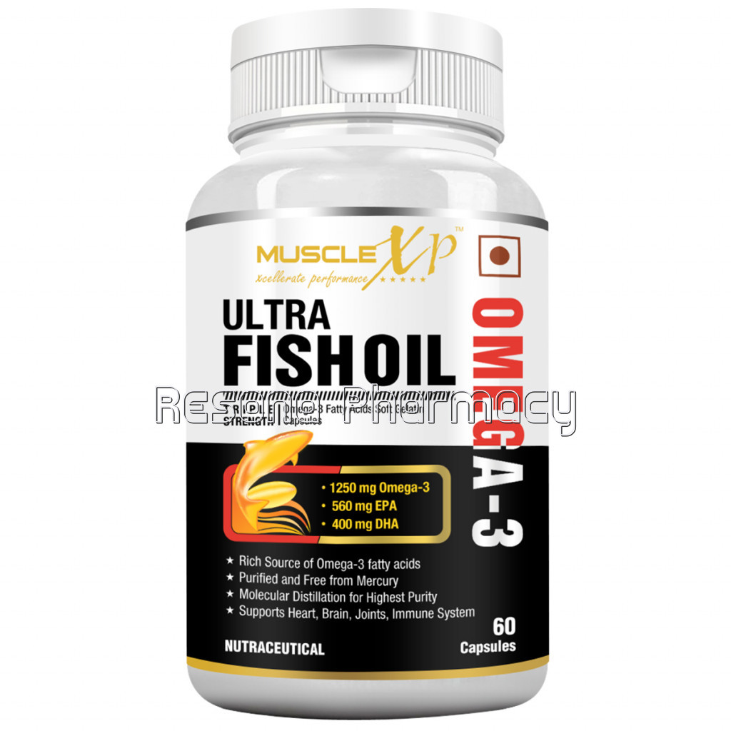 Ultra Fish Oil Triple Strength Omega 3 1250Mg (560/400) Enteric Coated Softgels