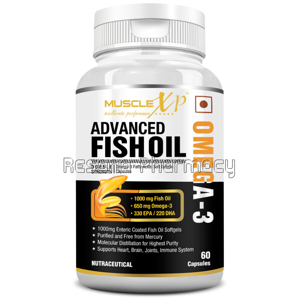 Advanced Fish Oil Double Strength Omega 3 650Mg (33/22) Enteric Coated Softgels