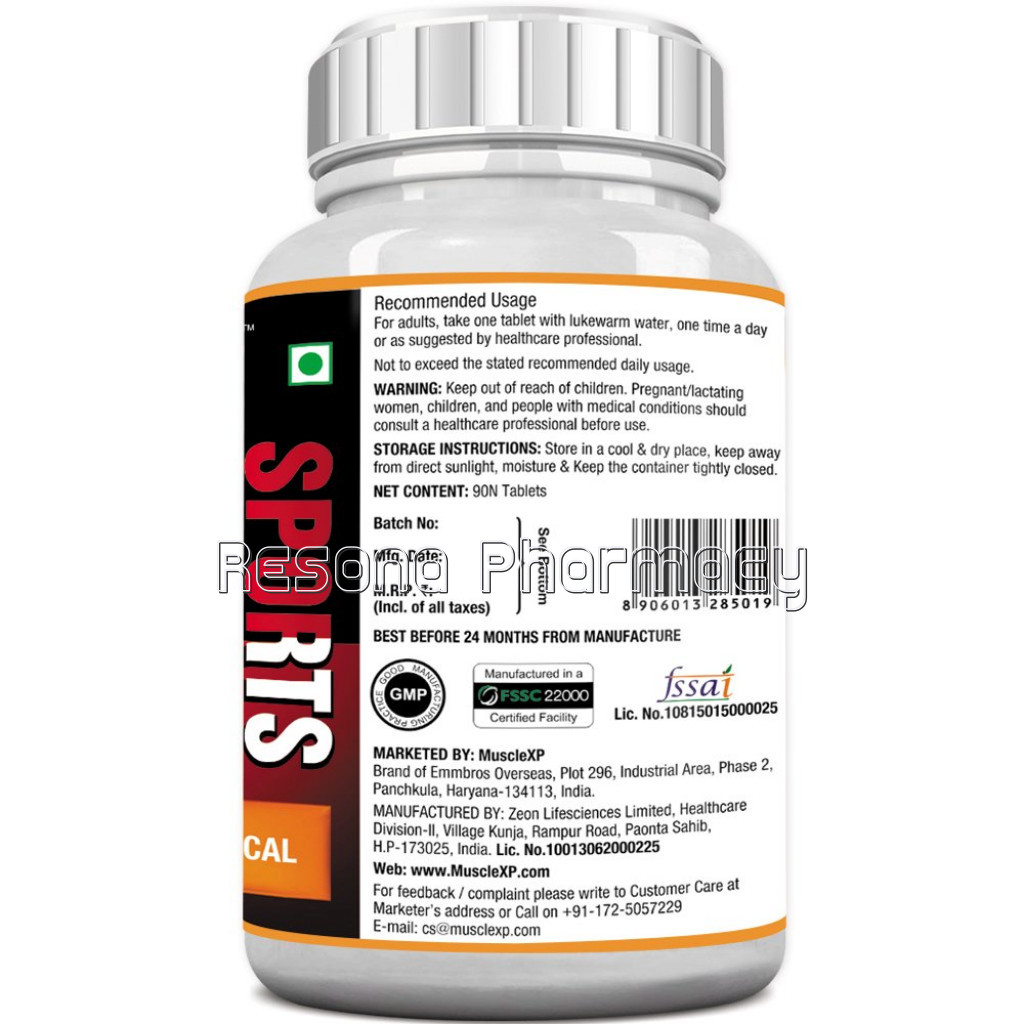 Multivitamin Men Daily Sports With 47 Nutrients (Vitamins, Minerals and Amino Acids), 90 Tablets