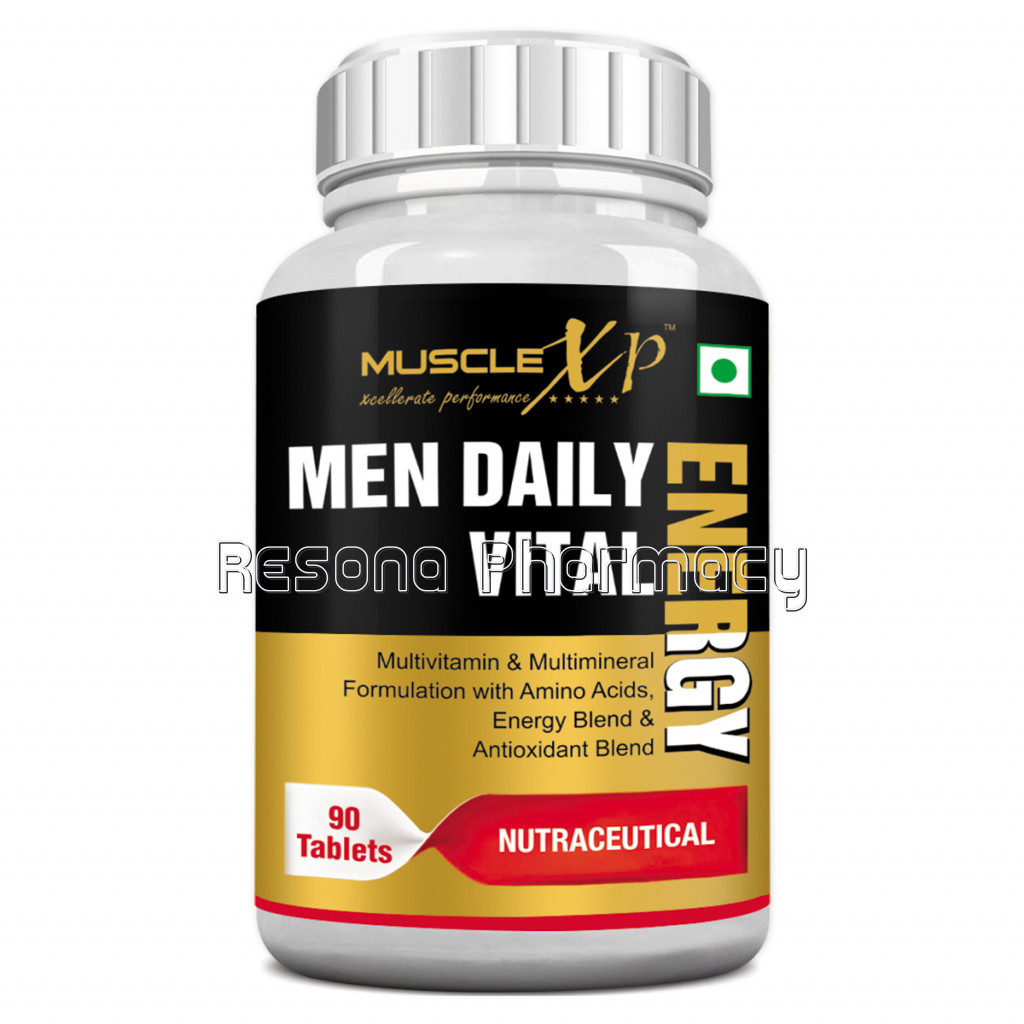 Men Daily Vital Energy With Multivitamins, Multiminerals And Energy Blend, 90 Tablets