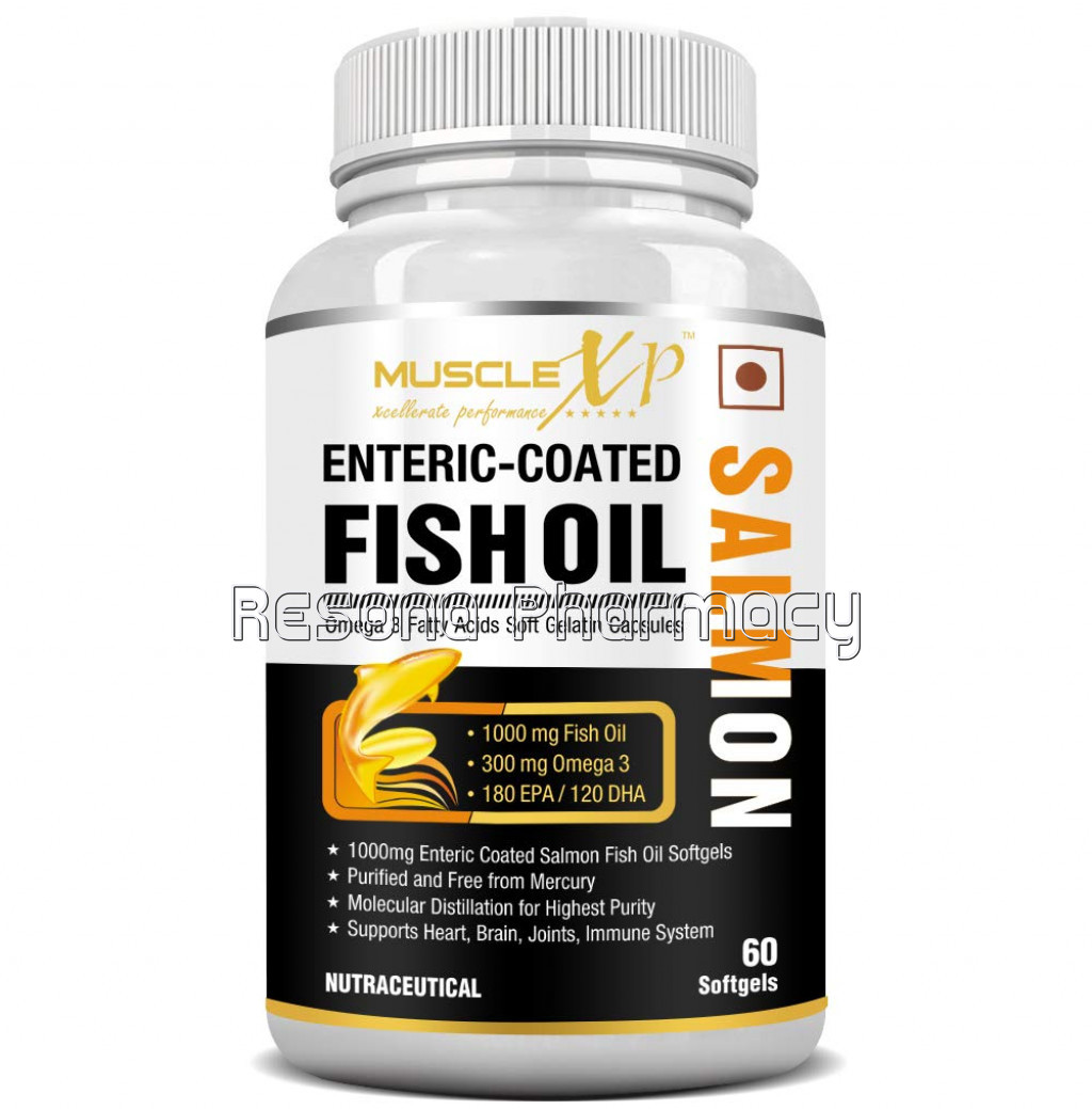 Salmon Fish Oil 1000Mg – 300Mg Omega 3 – 60 Enteric Coated Softgels