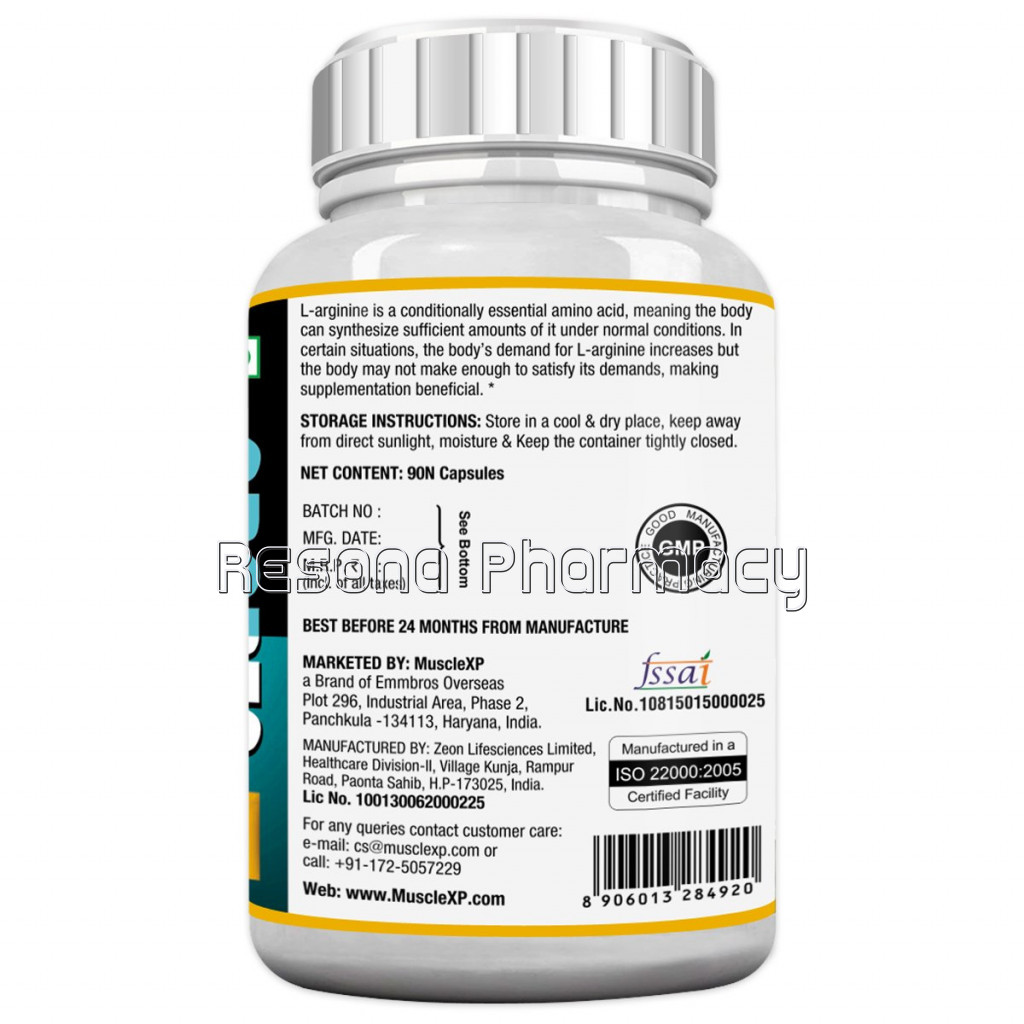L Arginine 1000, 90 Caps