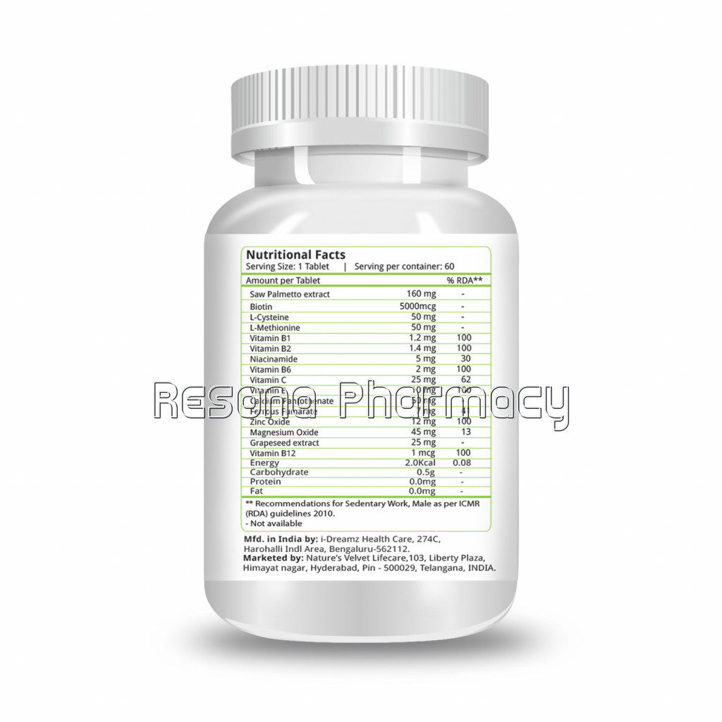 Saw Palmetto 160Mg With Biotin For Prostate And Hair Growth (60 Tablets)
Pack Of 1