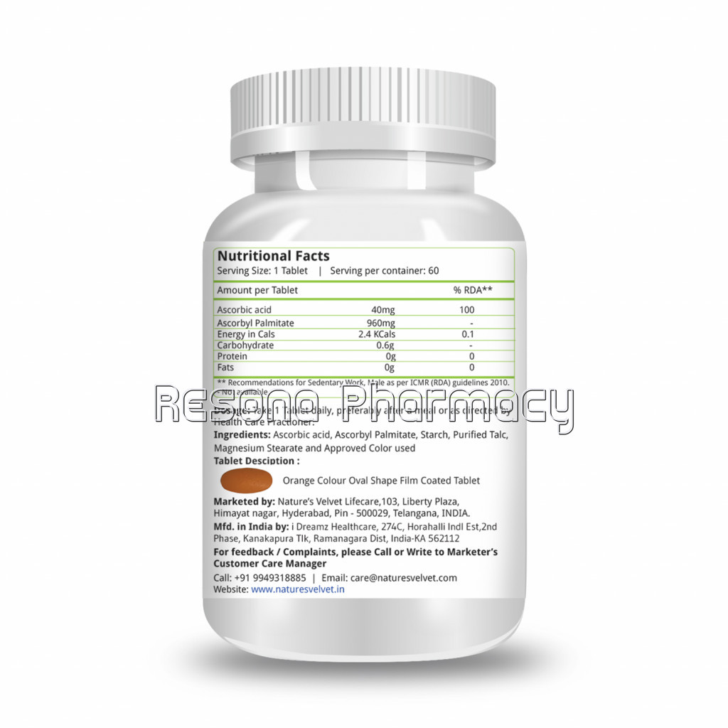 Vitamin C   Antioxident Support For The Immune System And Beauty   1000 Mg (60 Tablets)
Pack Of 1