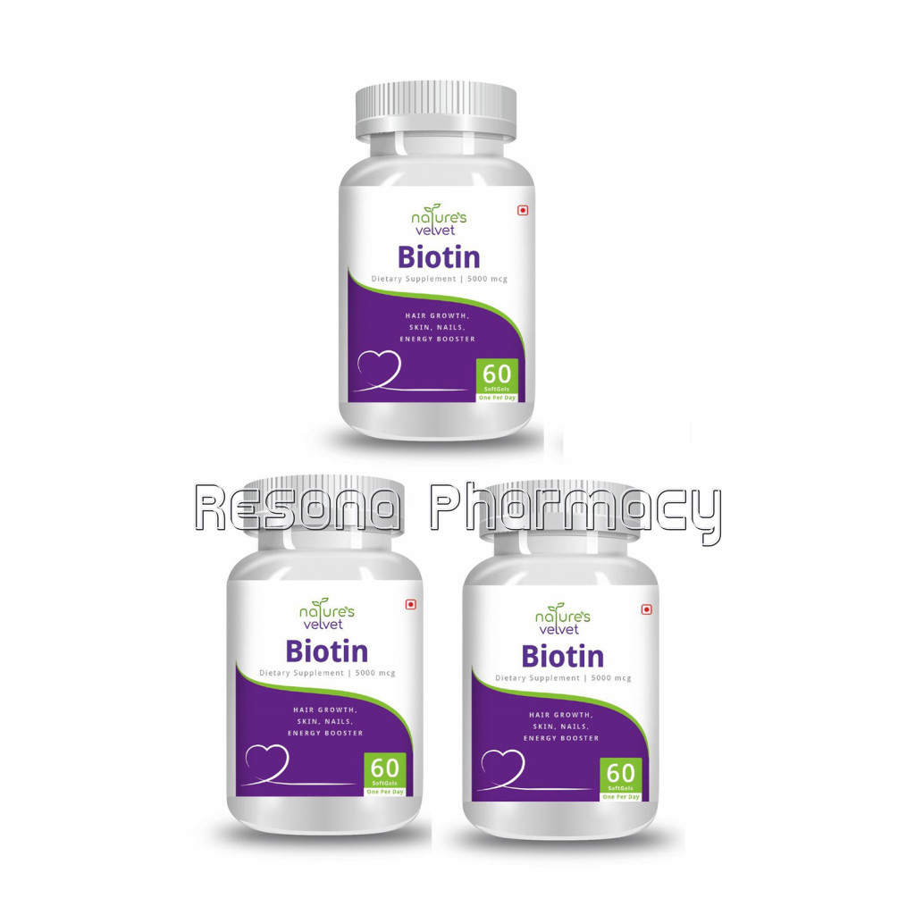 Biotin For Hair, Skin and Nail Support Pack Of 3