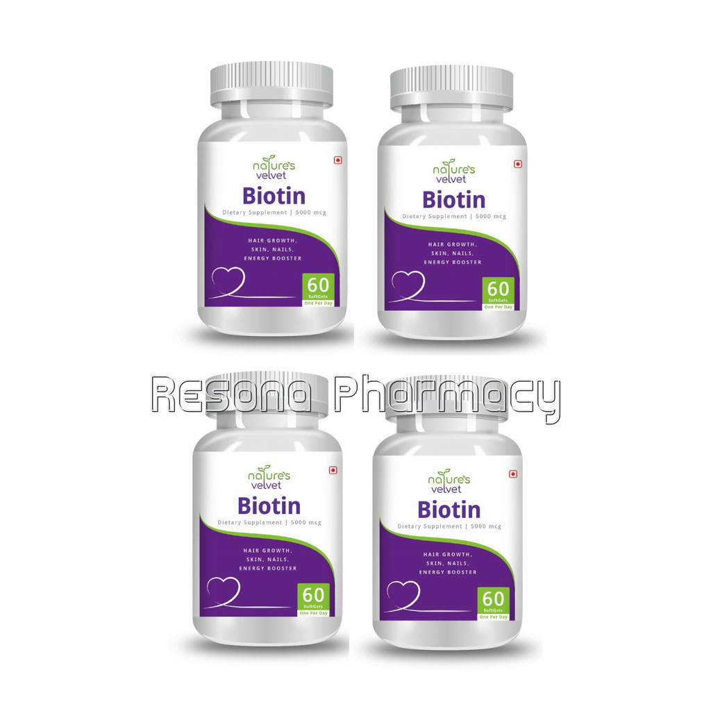 Biotin For Hair, Skin and Nail Support Pack Of 4