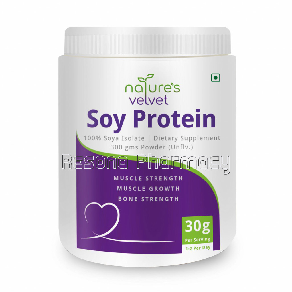 Soy Protein Powder   100% Soy For Mega Strength   Unflavored   300 Gms Pack Of 1