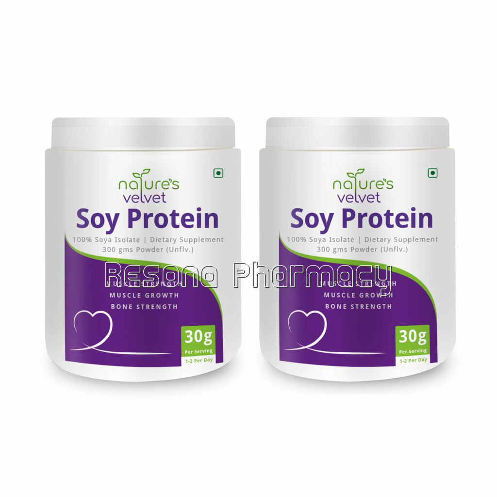 Soy Protein Powder   100% Soy For Mega Strength   Unflavored   300 Gms Pack Of 2