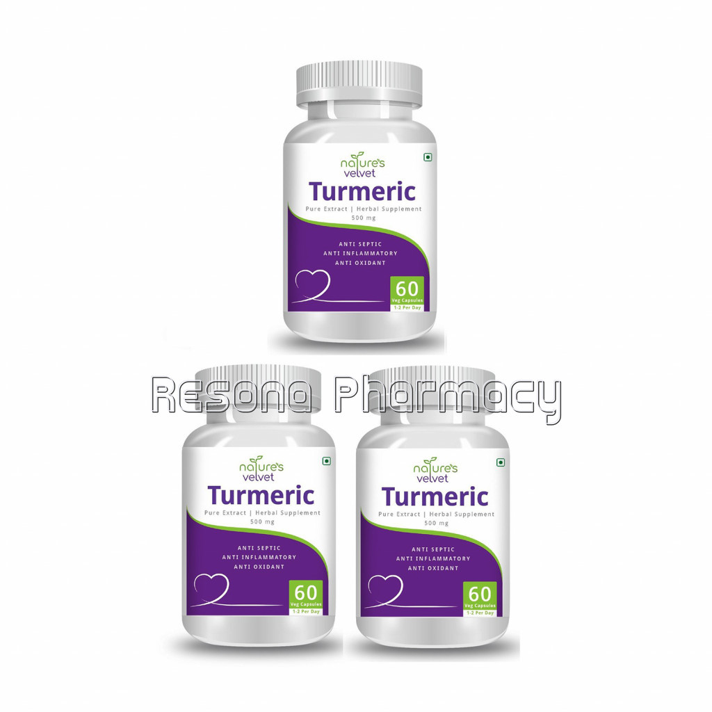 Turmeric Pure Extract   Triple Strength Turmeric   500 Mg (60 Vegetarian Capsules) Pack Of 3