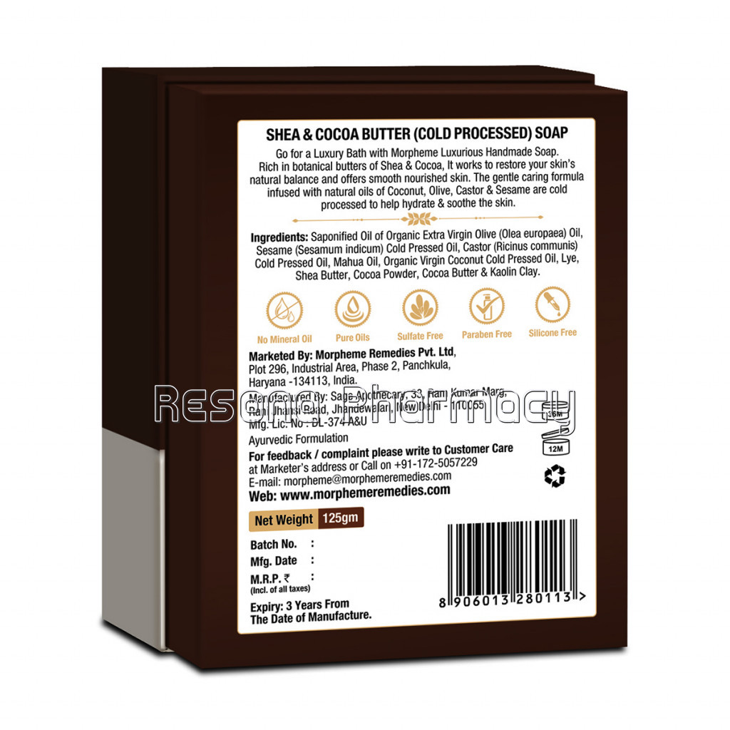 Shea and Cocoa Butter Handmade Luxury Soap 125Gm