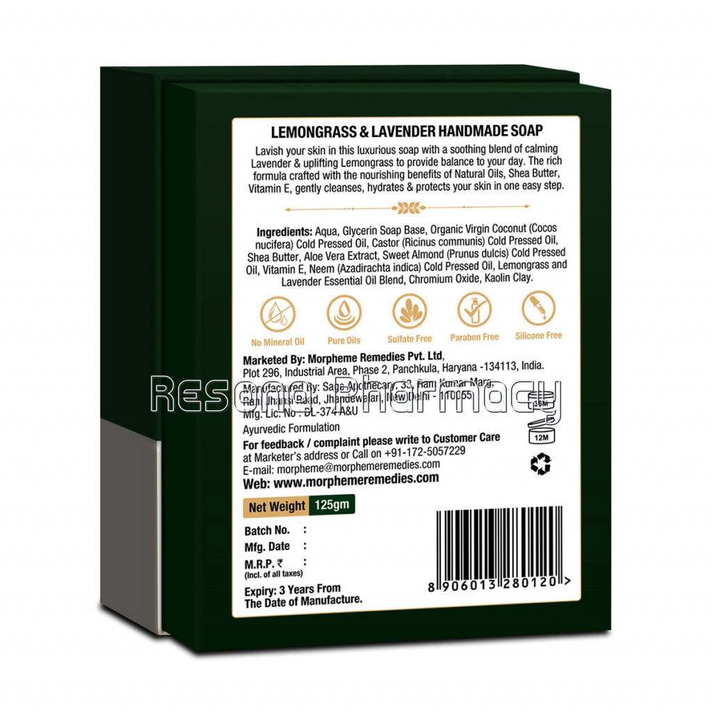 Lemongrass and Lavender Handmade Luxury Soap 125Gm