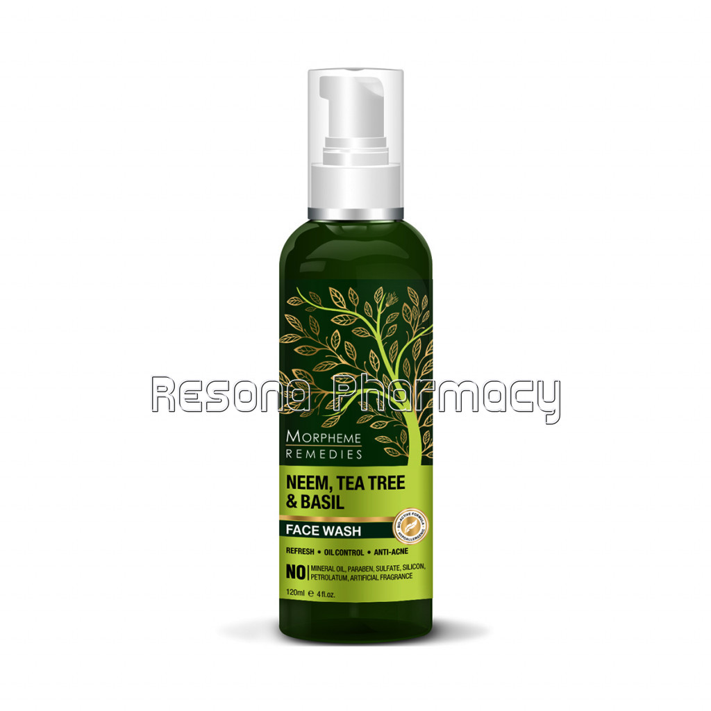 Neem, Tea Tree and Basil – Oil Control, Anti Acne Soap Free Face Wash – 120Ml