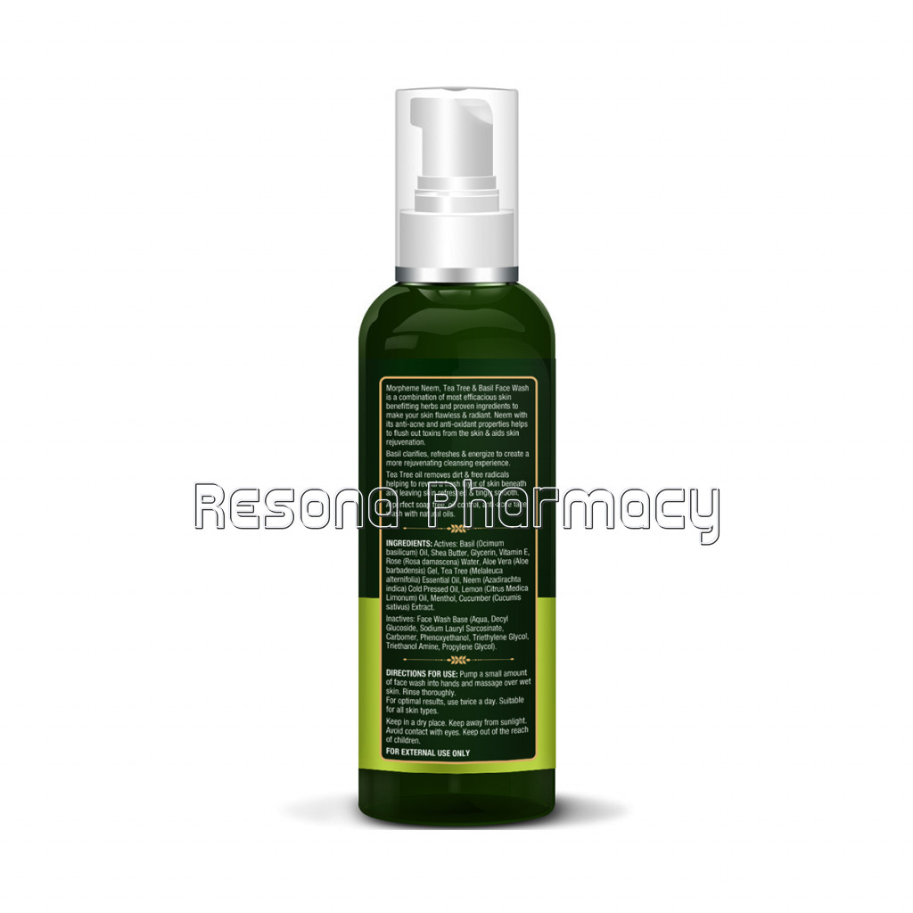 Neem, Tea Tree and Basil – Oil Control, Anti Acne Soap Free Face Wash – 120Ml