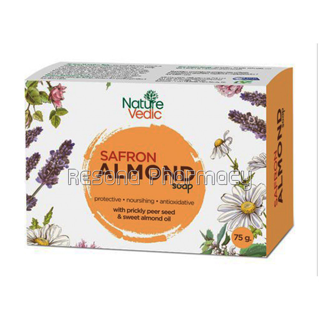 Ayurvedic Saffron Almond Handmade Soap 75Gm