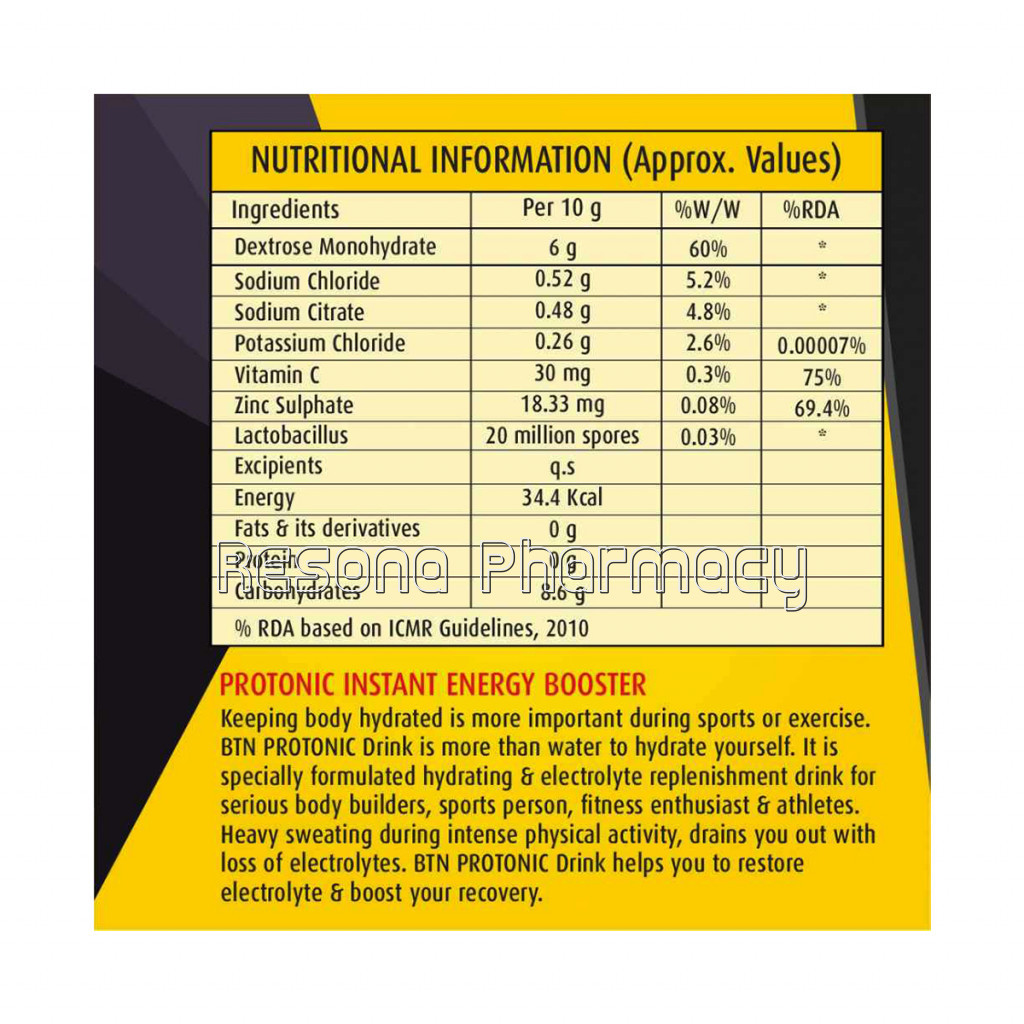 Protonic Instant Energy Booster Watermelon Drink With Complex Carbohydrate, Electrolytes, Minerals and Vitamin C   1 Kg Pack