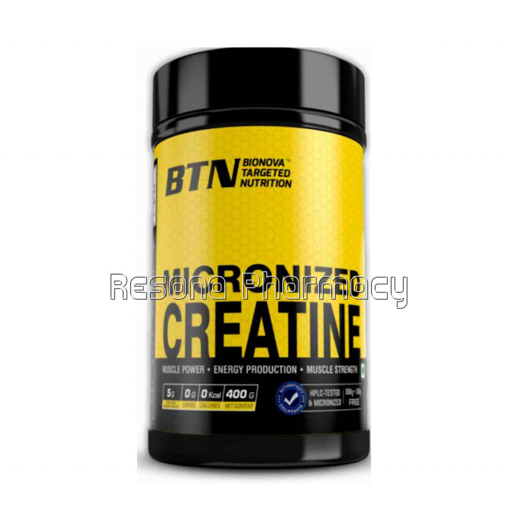 Micronized Creatine Monohydrate Powder (Unflavored, Pure and Raw)   200 Mesh Micronised | 400 Grams