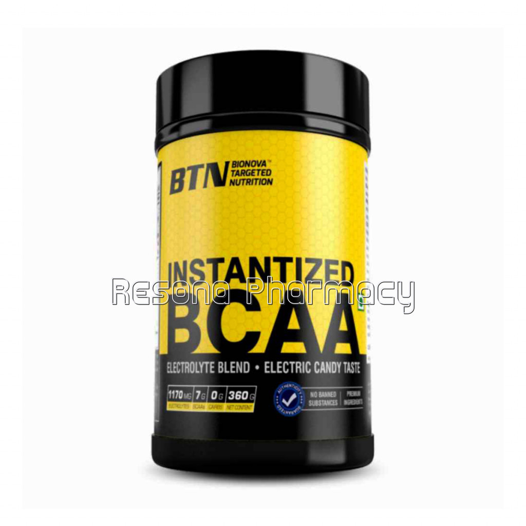 Btn Instantized Bcaa (2:1:1 Ratio) Pre And Post Workout Supplement, Enriched With Electrolytes, Electric Candy Taste   360G