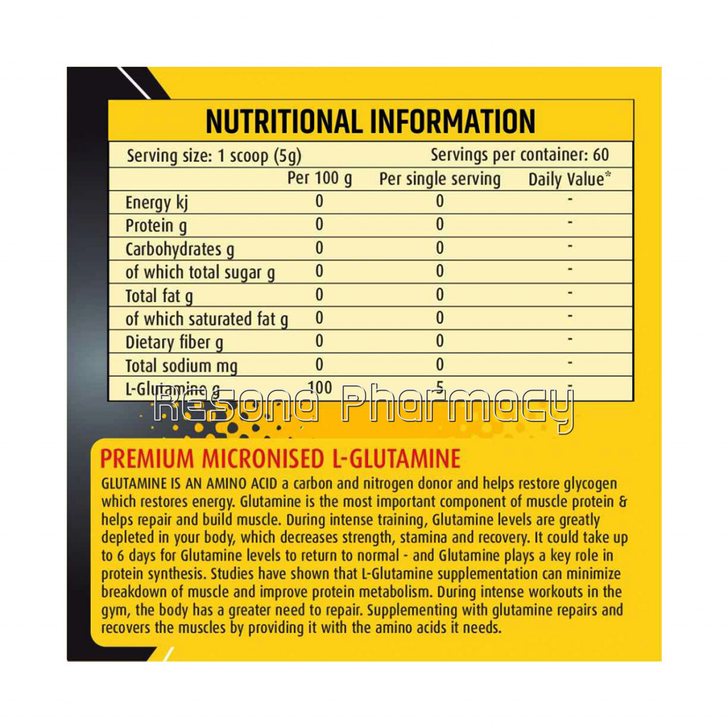 Btn Premium Micronized Pure L Glutamine Powder Unflavored and Suitable For Vegan | Instantly Mixes | 300G