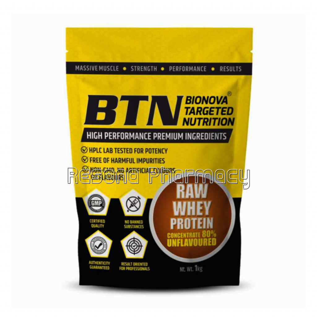 Raw Whey Protein Concentrate 80% (24G Protein Per Serving), Raw Whey Protein Supplement Powder From Usa   Unflavoured (1Kg  33 Servings)