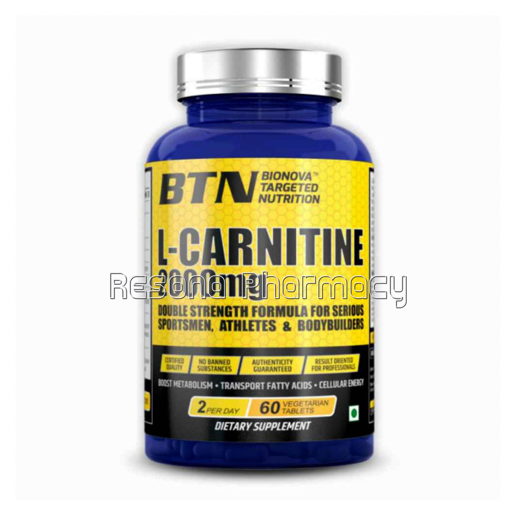 L Carnitine 2000 Mg | Supports Energy and Fat Metabolism | Better Absorption Technology |Suitable For Vegetarians   60 Tablets (30 Servings)