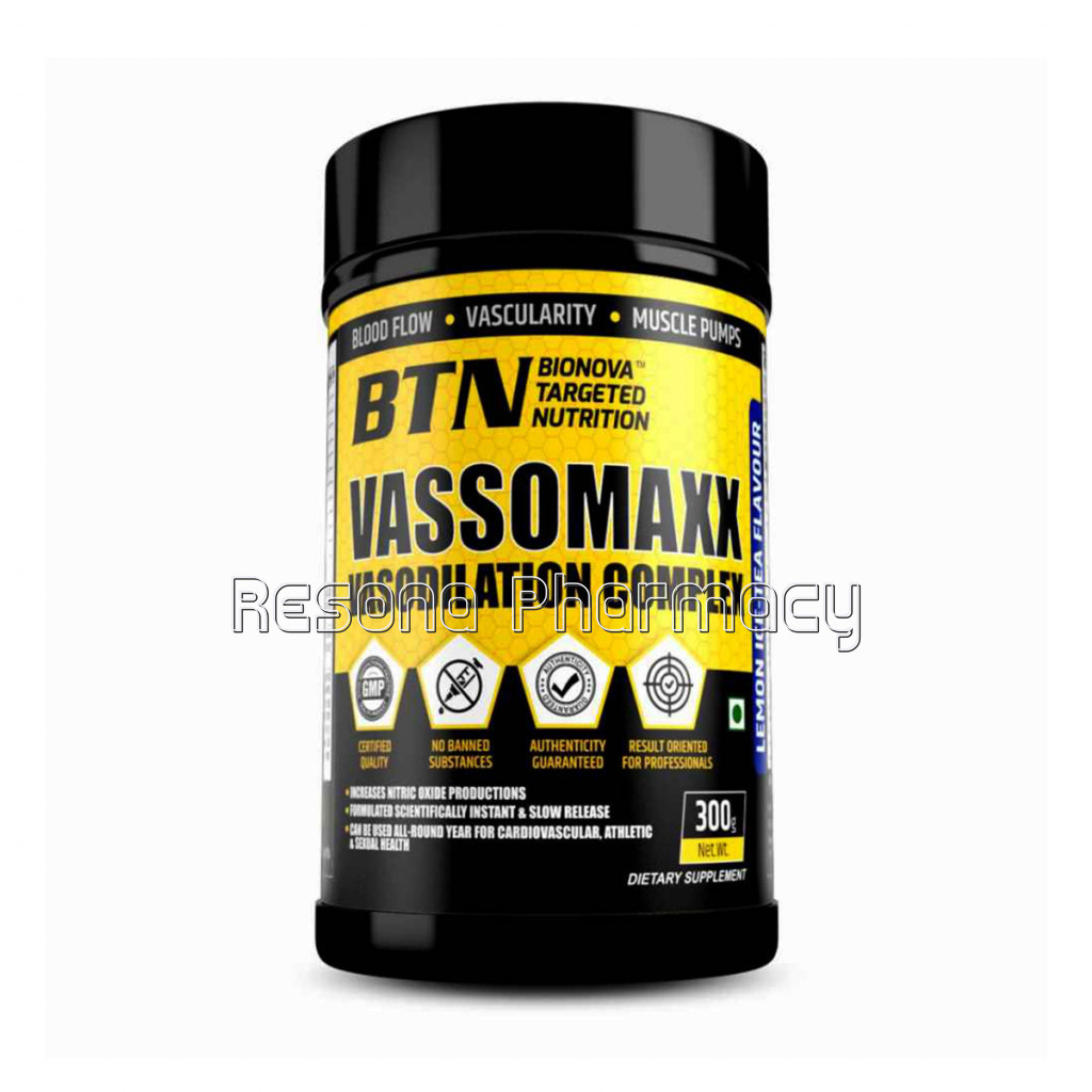Vassomax Vasodilation Complex, Slow and Fast Release Formula Without Stimulants (Lemon Ice Tea) 300G