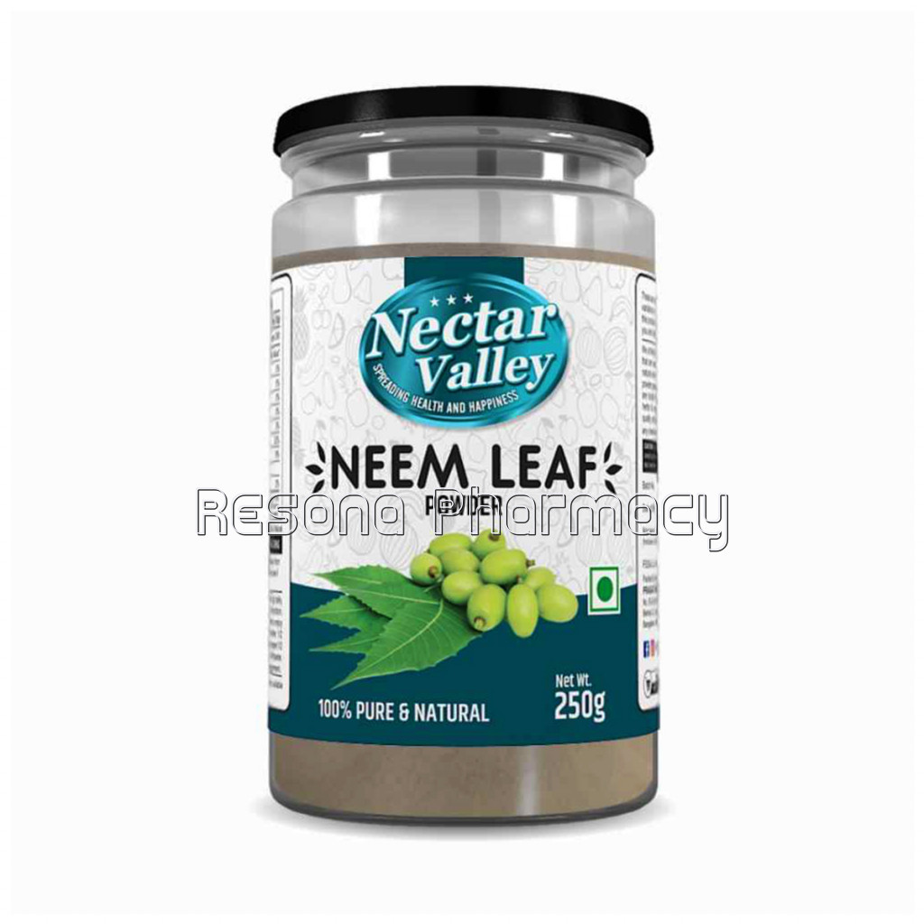 Nectar Valley Neem Powder (Azadirachta Indica) Organically Processed Neem Leaves Powder   250G