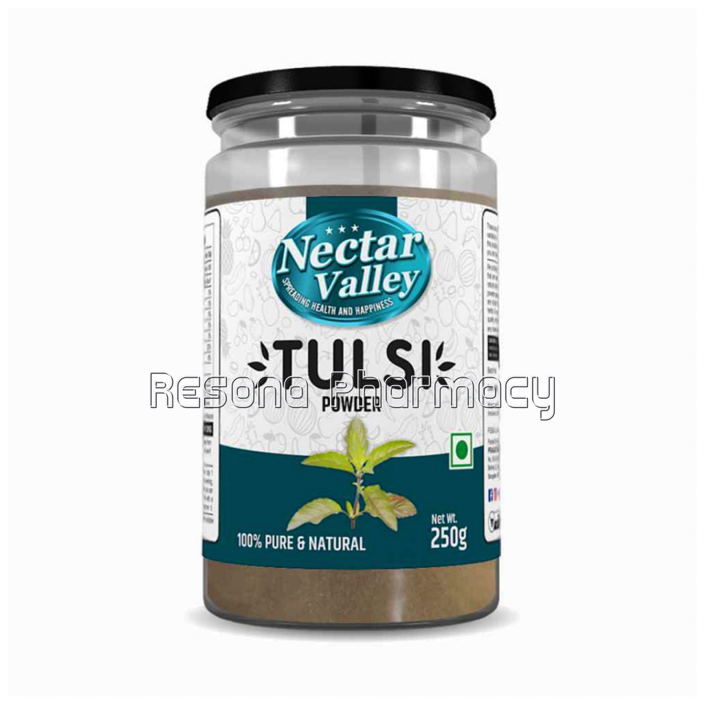 Nectar Valley Tulsi Leaf Powder (Ocimum Sanctum) 250G | Pure And Natural, Organically Processed Fine Quality Holy Basil Powder