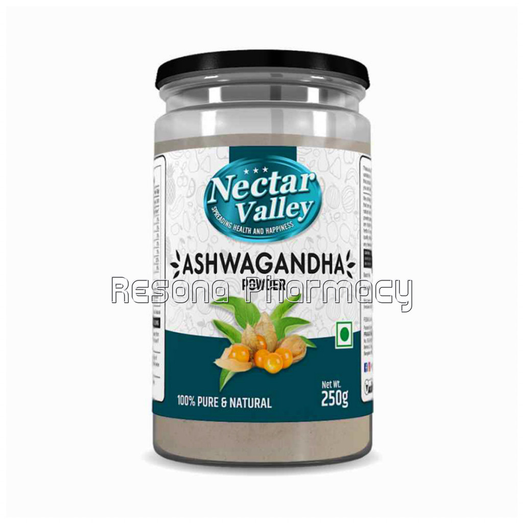 Nectar Valley Ashwagandha Powder (Withania Somnifera) Organically Processed Pure Root Powder | Indian Ginseng Powder |   250G