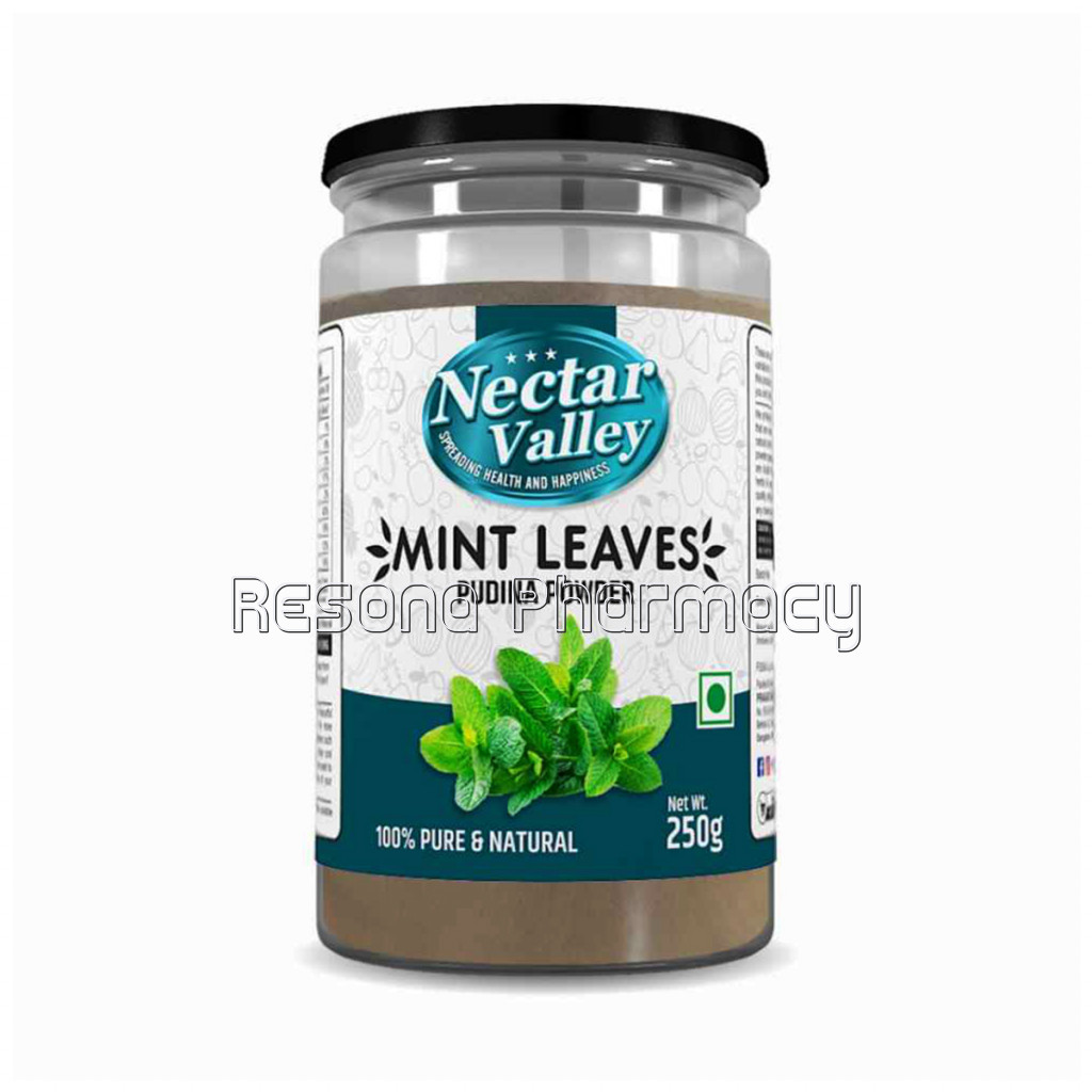 Nectar Valley Pudina Leaf Powder (Mint Leaves Powder) 250G | Pure And Natural, Organically Processed Mentha Leaf Fine Powder
