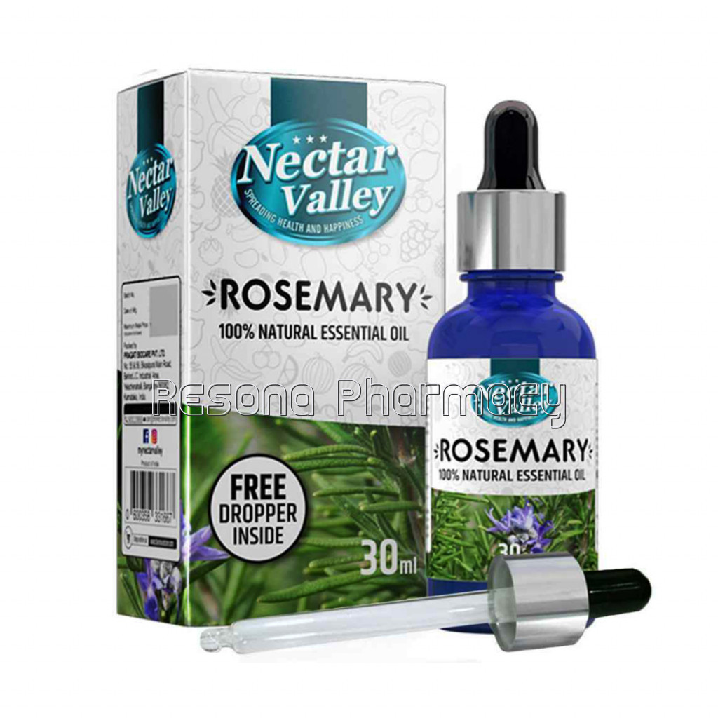 Nectar Valley Rosemary Essential Oil, 100% Pure | NaNaturalAromatherapy Oil For Scent / Diffuser / Humidifier, Massage   Steam Distilled (30Ml)