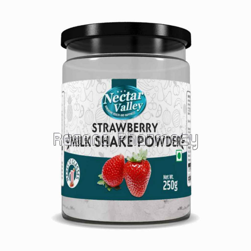 Strawberry Milkshake Powder, No Refined Sugar Added | Just Add 2 Spoons Powder In A Glass Of Milk | Makes 12 Glasses   250G