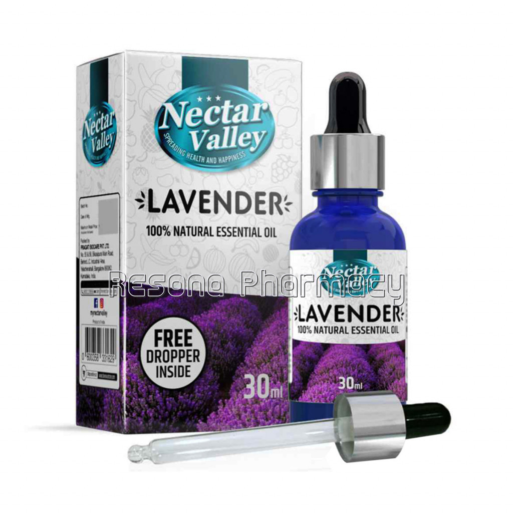 Nectar Valley Lavender Essential Oil, 100% Pure | NaNaturalAromatherapy Oil For Scent / Diffuser / Humidifier, Massage   Steam Distilled (30Ml)