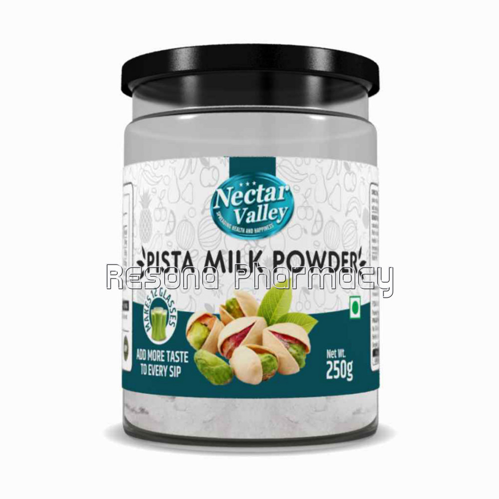Nectar Valley Pista Milkshake Powder, No Refined Sugar Added | Just Add 2 Spoons Powder In A Glass Of Milk | Makes 12 Glasses   250G