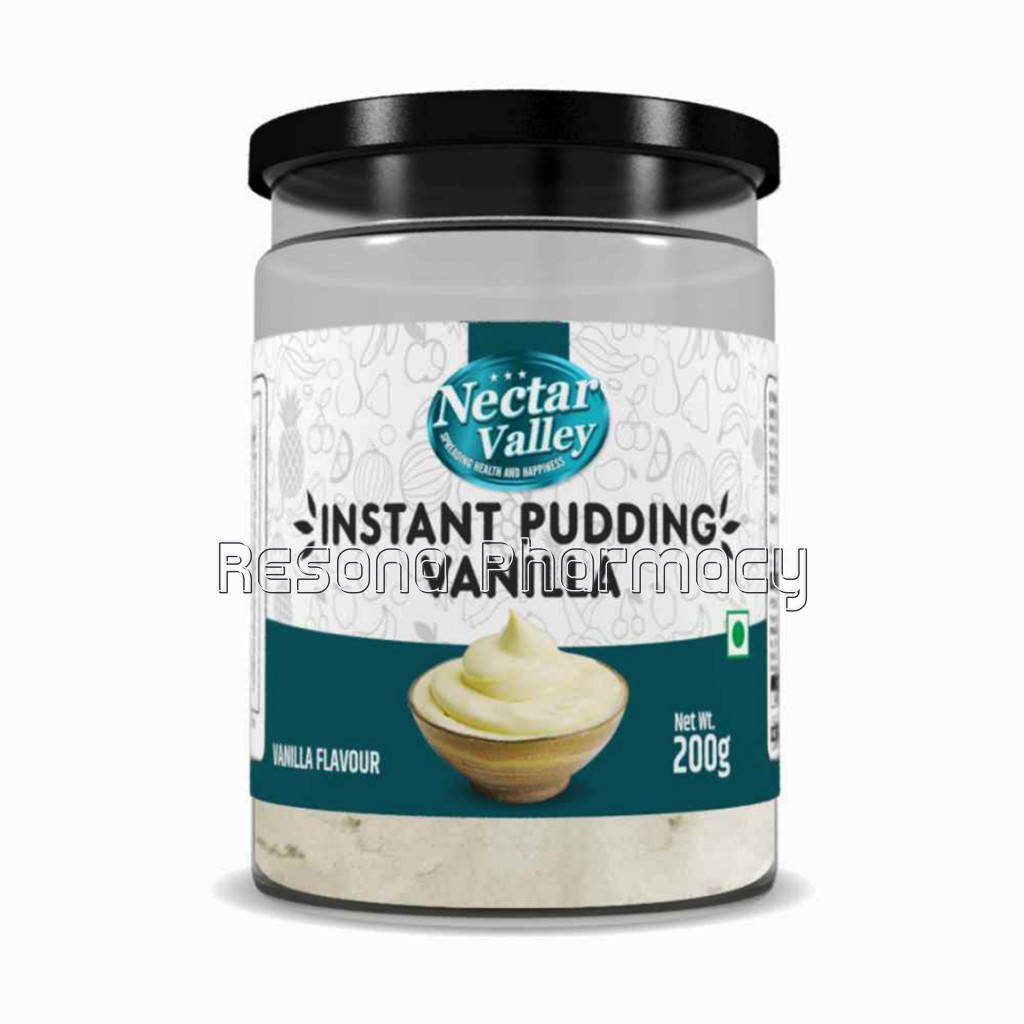 Nectar Valley Vanilla Instant Pudding Mix | Quick Creamy Desert Mix | All You Need Is Milk | 100% Vegetarian   200G