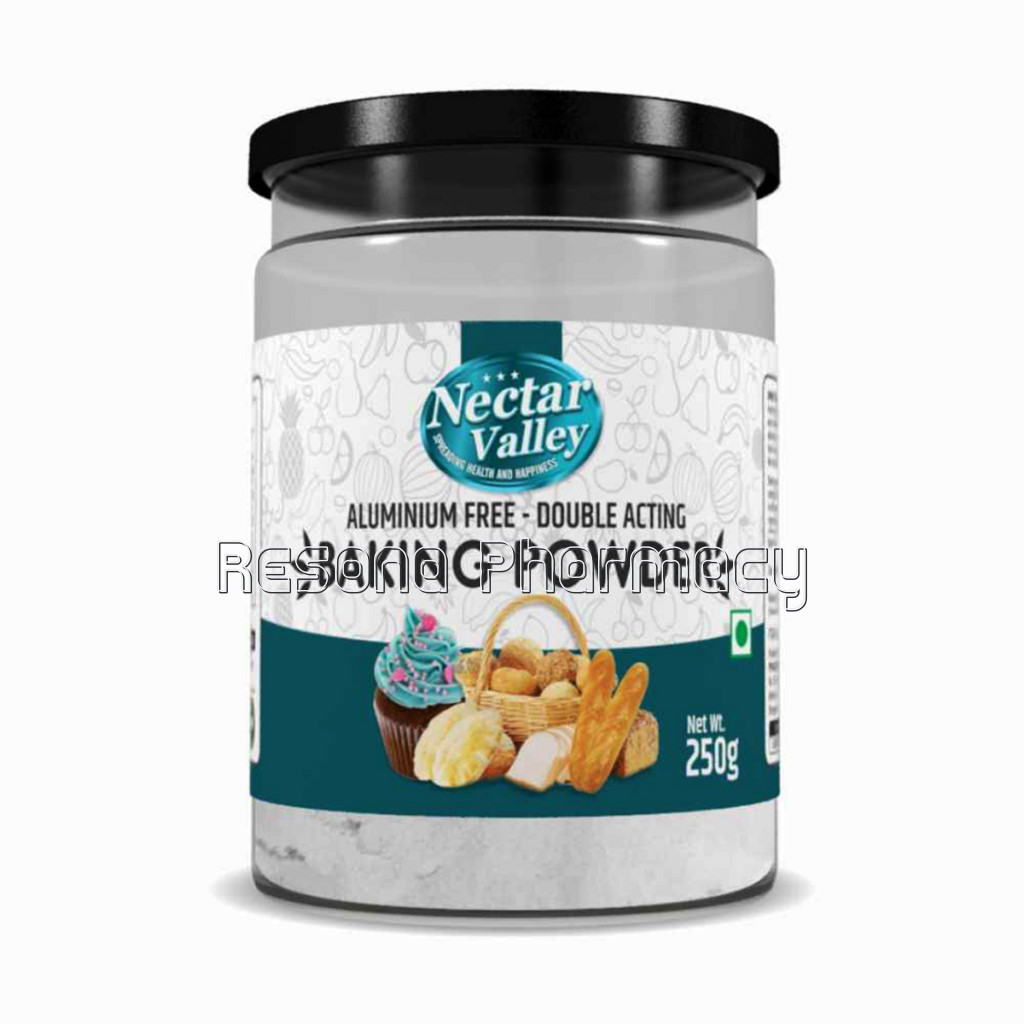Nectar Valley Baking Powder | Double Acting   Aluminium Free | For Better Fluffyness and Doesn'T Give Metallic Aftertaste   250G
