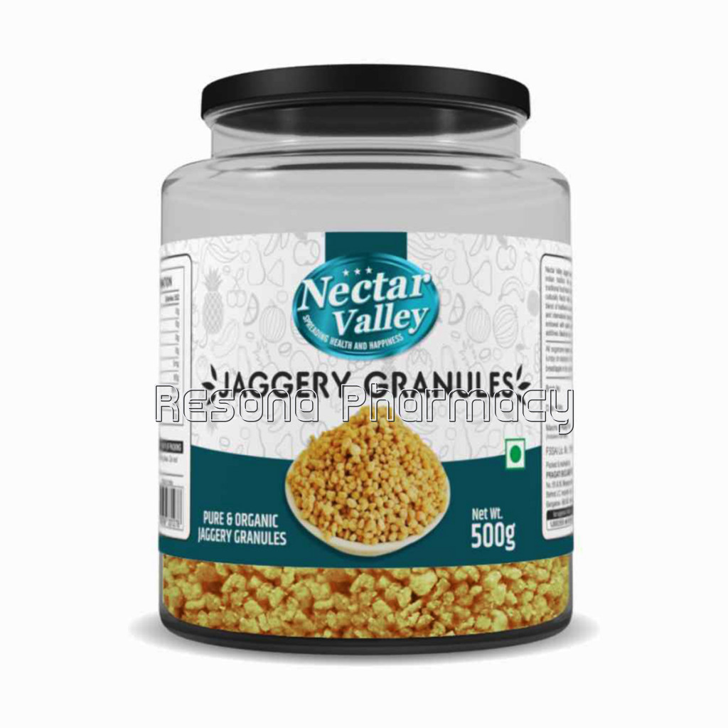 Nectar Valley Jaggery Granules (Gur) | Free From Additives, Pesticides and Nutritionally Rich | Pure and Organically Processed   500G