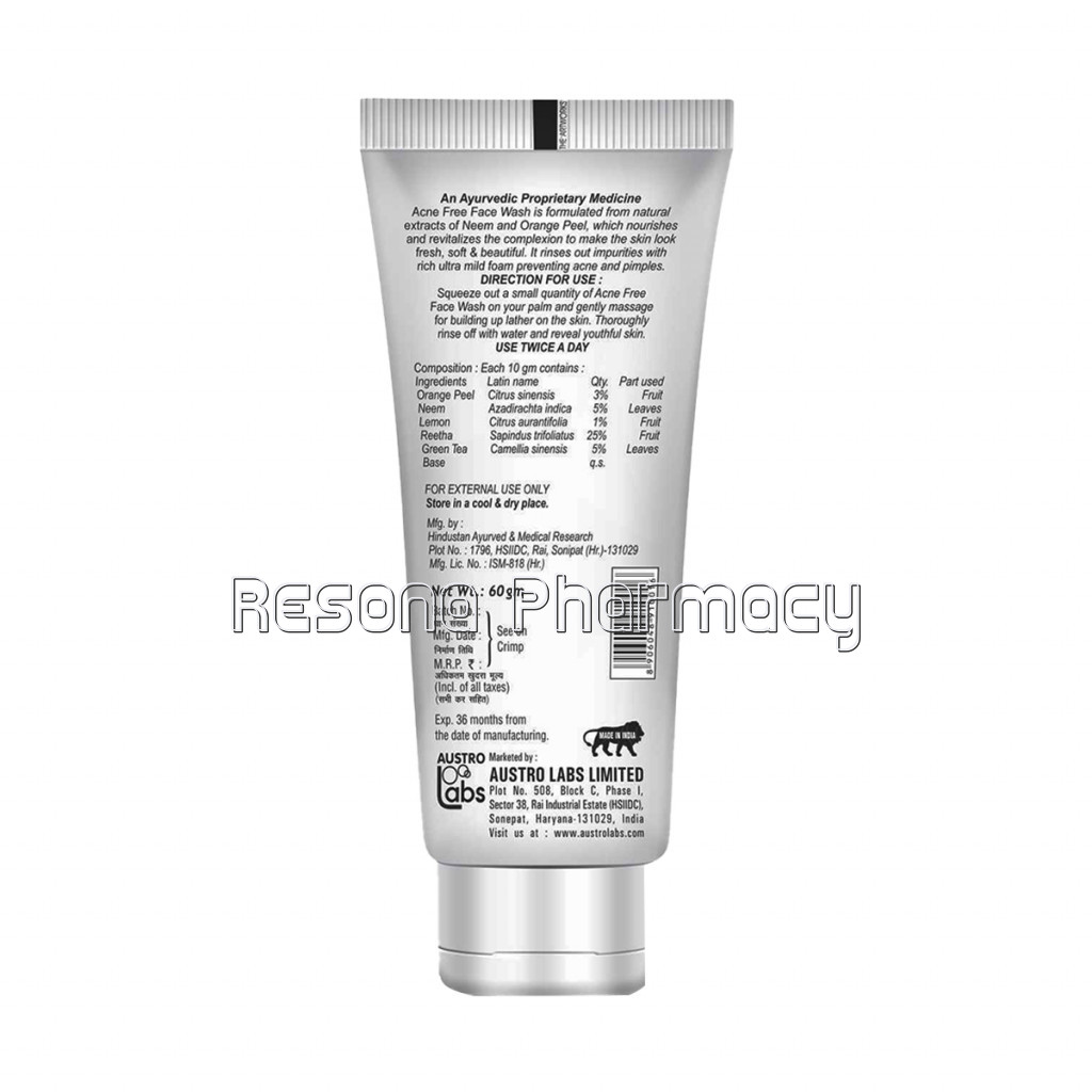 Austro Acne Free Face Wash