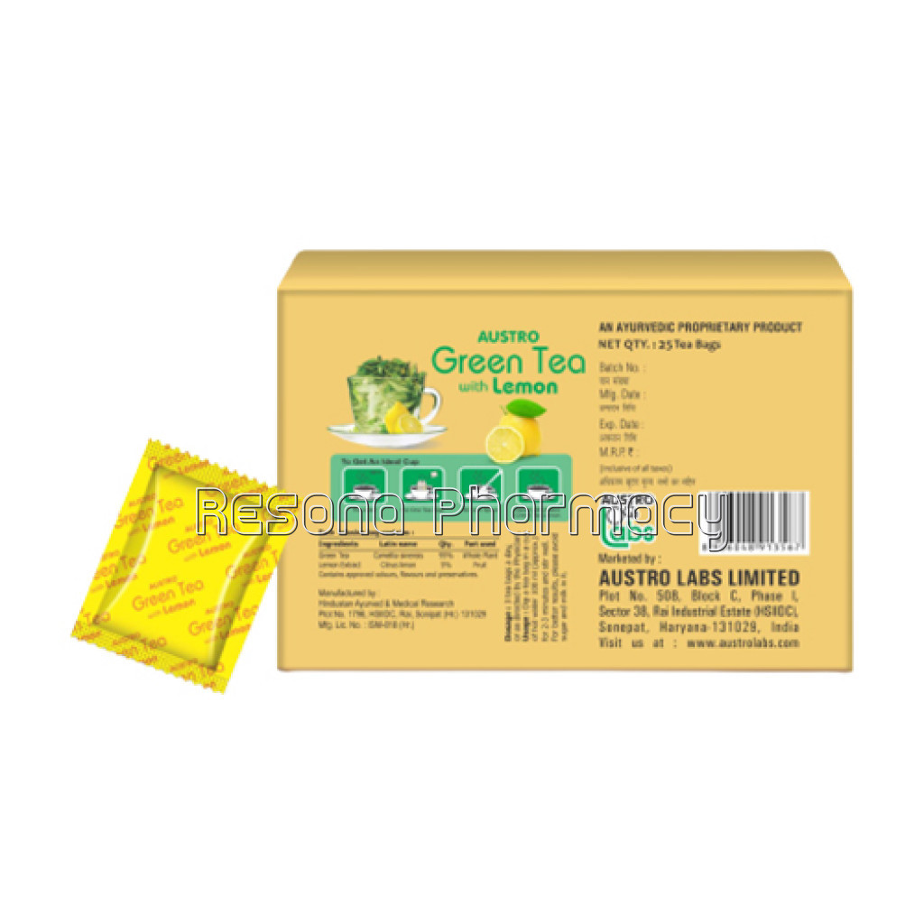 Austro Green Tea – Lemon Flavor (25 Tea Bags)