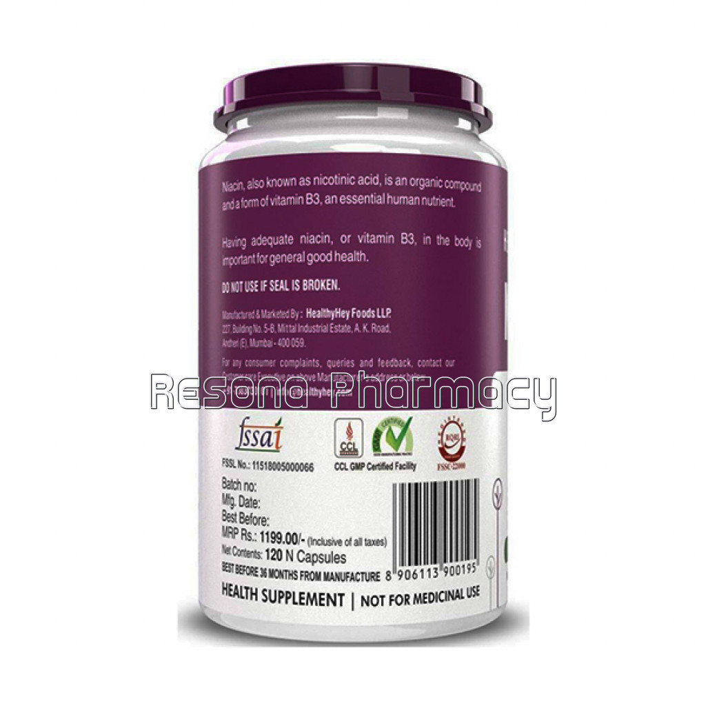 Niacin   Vitamin B3 120 Veg. Capsules