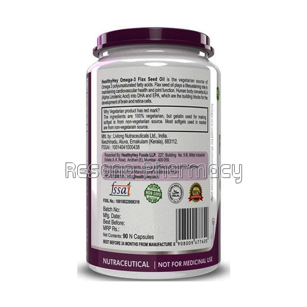 Flaxseed Oil With Vitamin E Omega 3, Support Heart Health 90 Softgels, 500 Mg