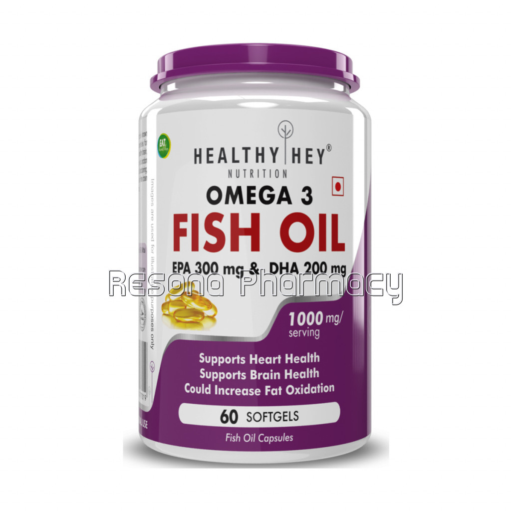 Fish Oil   Omega 3 Mercury Free (1000 Mg) Burpless   60 Softgel (300 Epa and 200 Dha)